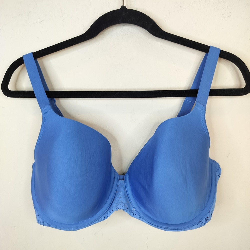 Chantelle Full Coverage Bra Womens 36DDD Lace Underwire Blue